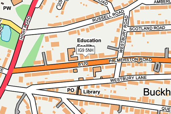 IG9 5NH map - OS OpenMap – Local (Ordnance Survey)