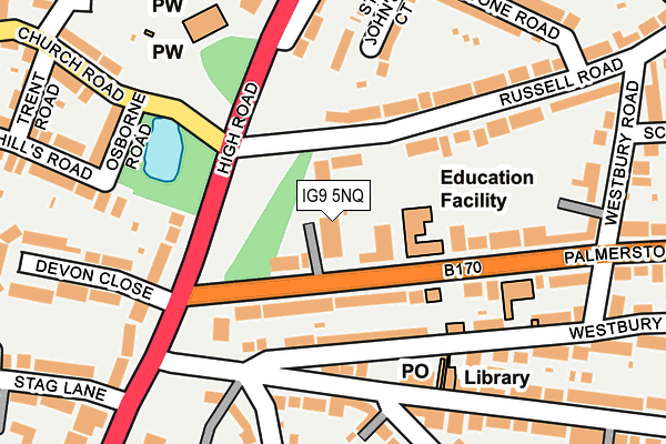 IG9 5NQ map - OS OpenMap – Local (Ordnance Survey)