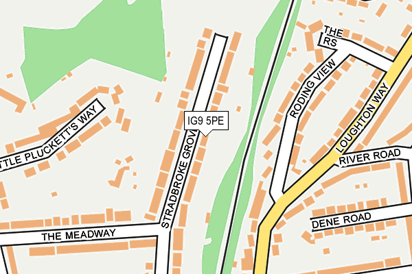 IG9 5PE map - OS OpenMap – Local (Ordnance Survey)