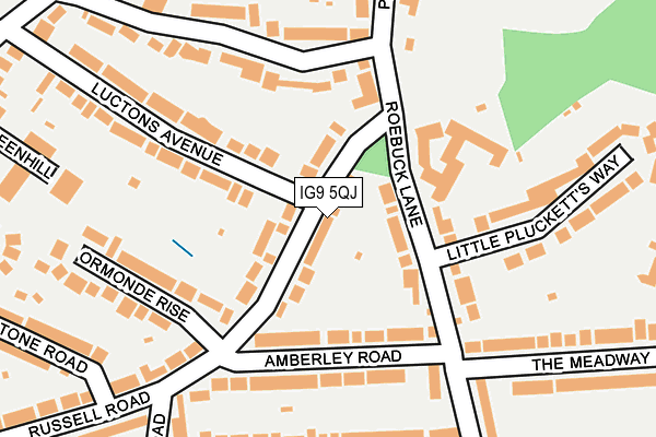 IG9 5QJ map - OS OpenMap – Local (Ordnance Survey)