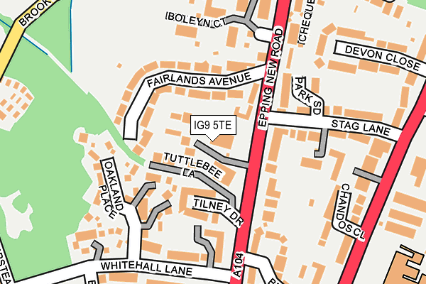 IG9 5TE map - OS OpenMap – Local (Ordnance Survey)