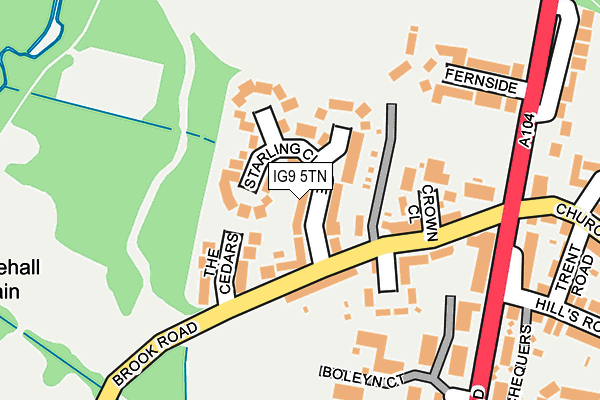 IG9 5TN map - OS OpenMap – Local (Ordnance Survey)