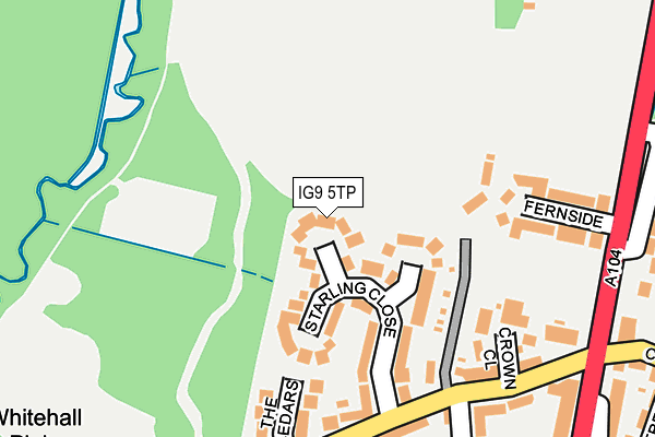 IG9 5TP map - OS OpenMap – Local (Ordnance Survey)