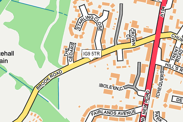 IG9 5TR map - OS OpenMap – Local (Ordnance Survey)