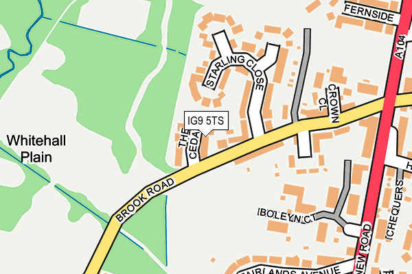 IG9 5TS map - OS OpenMap – Local (Ordnance Survey)