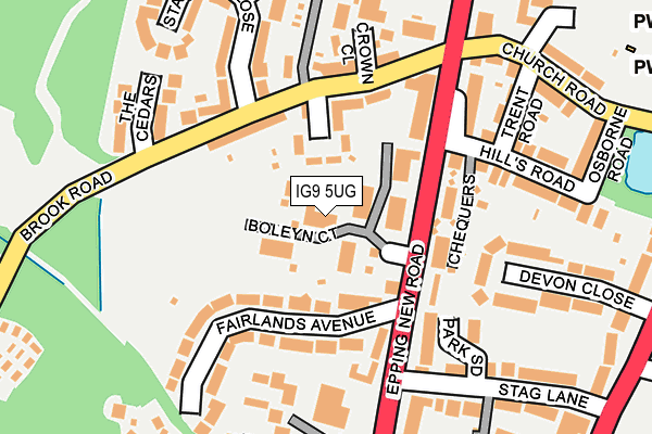 IG9 5UG map - OS OpenMap – Local (Ordnance Survey)
