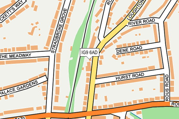 IG9 6AD map - OS OpenMap – Local (Ordnance Survey)