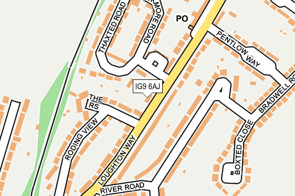 IG9 6AJ map - OS OpenMap – Local (Ordnance Survey)
