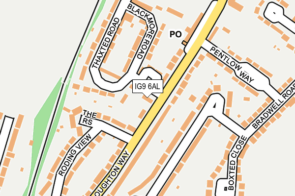 IG9 6AL map - OS OpenMap – Local (Ordnance Survey)