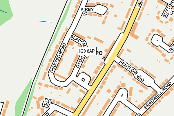 IG9 6AP map - OS OpenMap – Local (Ordnance Survey)