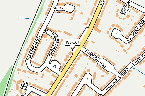 IG9 6AR map - OS OpenMap – Local (Ordnance Survey)