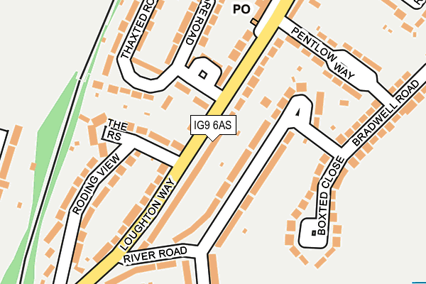 IG9 6AS map - OS OpenMap – Local (Ordnance Survey)