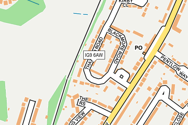 IG9 6AW map - OS OpenMap – Local (Ordnance Survey)