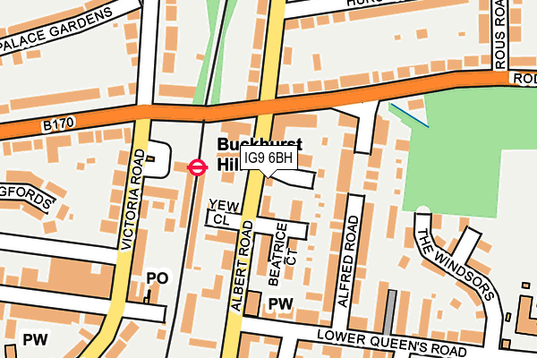 IG9 6BH map - OS OpenMap – Local (Ordnance Survey)