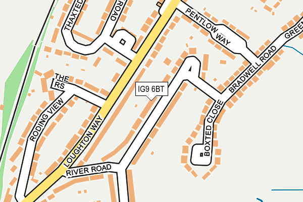 IG9 6BT map - OS OpenMap – Local (Ordnance Survey)