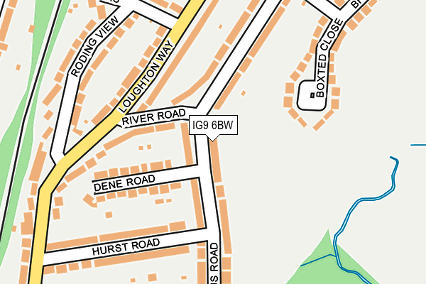 IG9 6BW map - OS OpenMap – Local (Ordnance Survey)