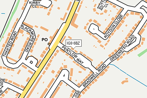 IG9 6BZ map - OS OpenMap – Local (Ordnance Survey)