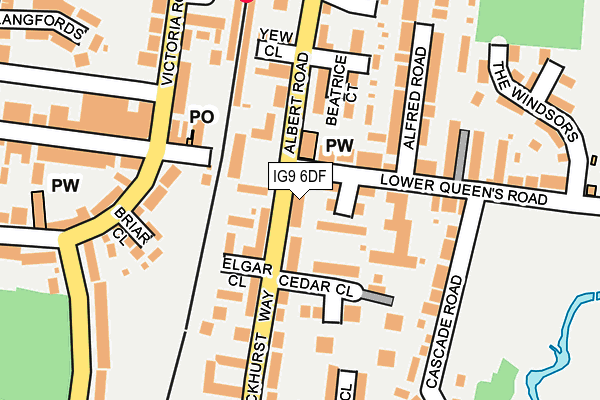 IG9 6DF map - OS OpenMap – Local (Ordnance Survey)