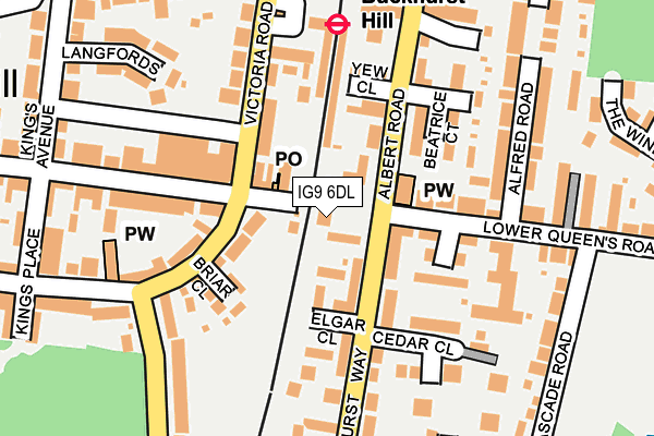 IG9 6DL map - OS OpenMap – Local (Ordnance Survey)