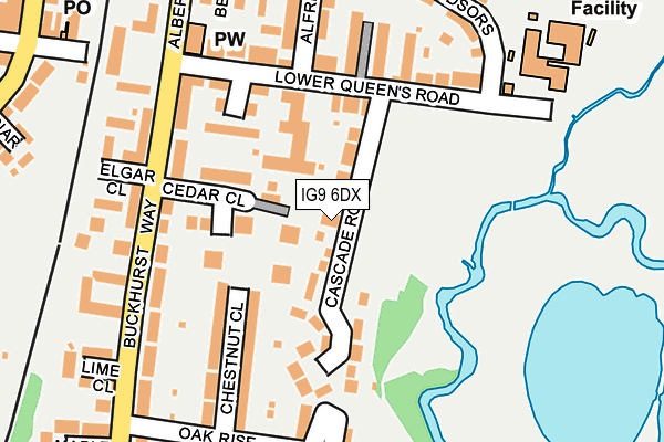 IG9 6DX map - OS OpenMap – Local (Ordnance Survey)