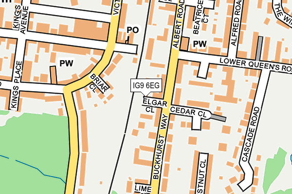 IG9 6EG map - OS OpenMap – Local (Ordnance Survey)