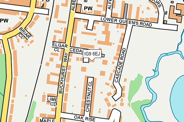 IG9 6EJ map - OS OpenMap – Local (Ordnance Survey)