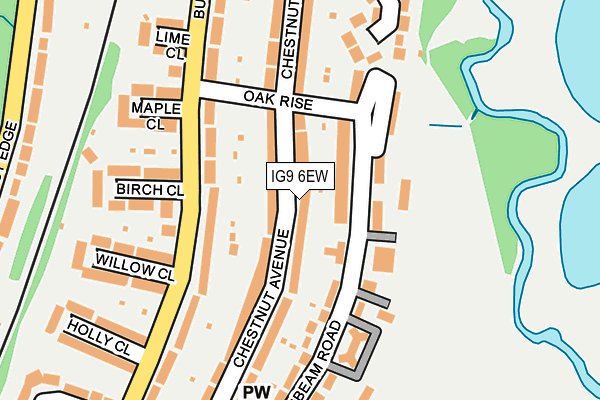 IG9 6EW map - OS OpenMap – Local (Ordnance Survey)