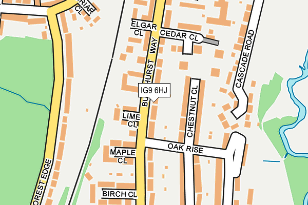 IG9 6HJ map - OS OpenMap – Local (Ordnance Survey)