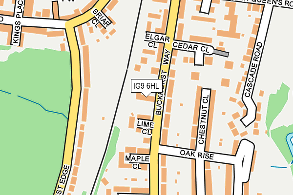 IG9 6HL map - OS OpenMap – Local (Ordnance Survey)