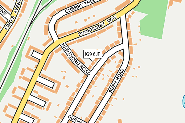 IG9 6JF map - OS OpenMap – Local (Ordnance Survey)