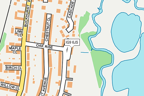 IG9 6JS map - OS OpenMap – Local (Ordnance Survey)