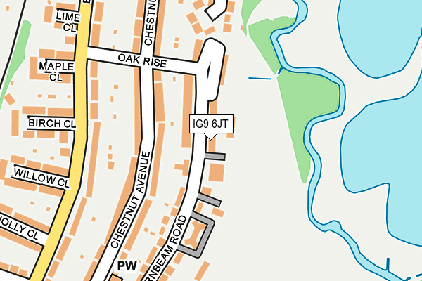 IG9 6JT map - OS OpenMap – Local (Ordnance Survey)