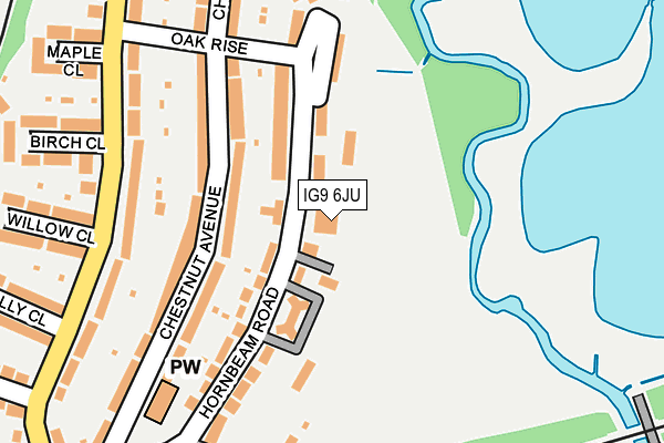 IG9 6JU map - OS OpenMap – Local (Ordnance Survey)