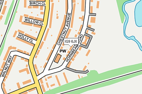 IG9 6JX map - OS OpenMap – Local (Ordnance Survey)