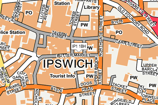 IP1 1BH map - OS OpenMap – Local (Ordnance Survey)