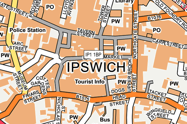 IP1 1BP map - OS OpenMap – Local (Ordnance Survey)