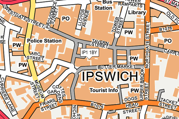 IP1 1BY map - OS OpenMap – Local (Ordnance Survey)