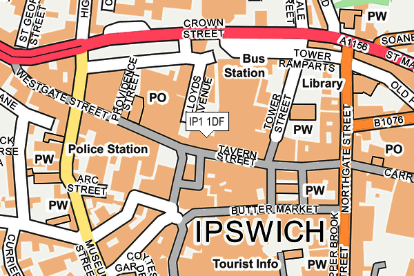 IP1 1DF map - OS OpenMap – Local (Ordnance Survey)