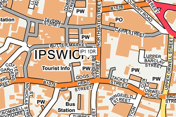 IP1 1DR map - OS OpenMap – Local (Ordnance Survey)