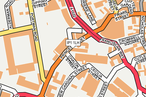IP1 1LH map - OS OpenMap – Local (Ordnance Survey)