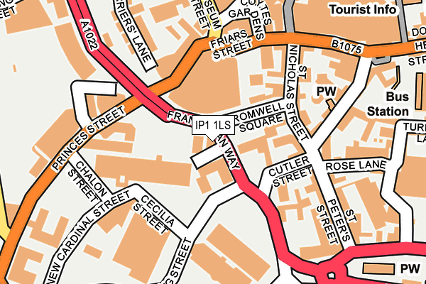 IP1 1LS map - OS OpenMap – Local (Ordnance Survey)