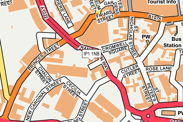 IP1 1NB map - OS OpenMap – Local (Ordnance Survey)