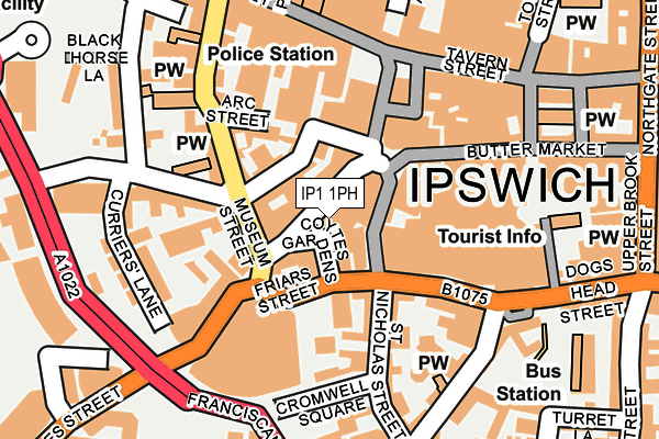 IP1 1PH map - OS OpenMap – Local (Ordnance Survey)