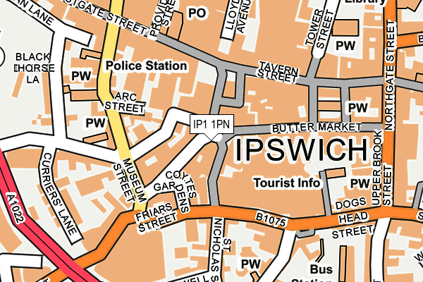 IP1 1PN map - OS OpenMap – Local (Ordnance Survey)