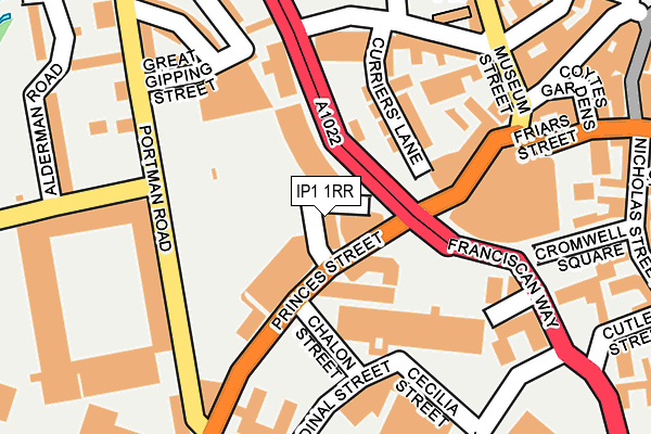 IP1 1RR map - OS OpenMap – Local (Ordnance Survey)