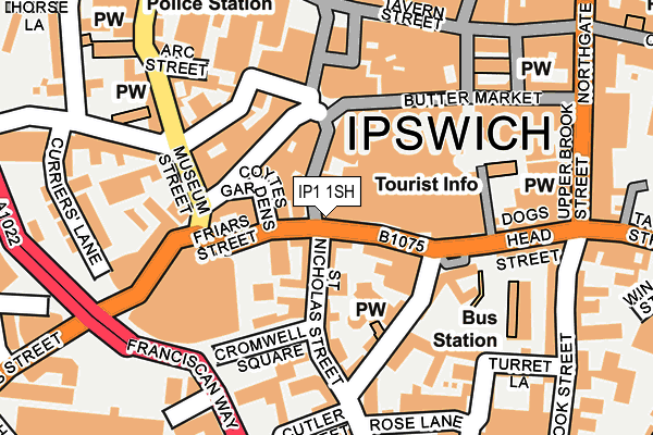 IP1 1SH map - OS OpenMap – Local (Ordnance Survey)