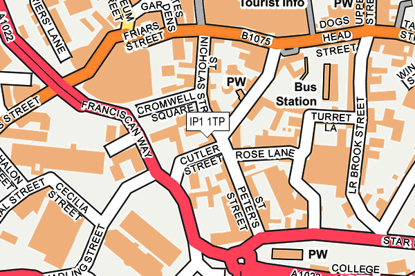 IP1 1TP map - OS OpenMap – Local (Ordnance Survey)