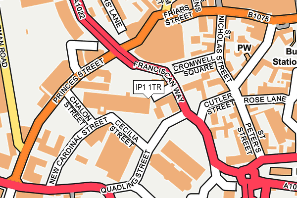 IP1 1TR map - OS OpenMap – Local (Ordnance Survey)