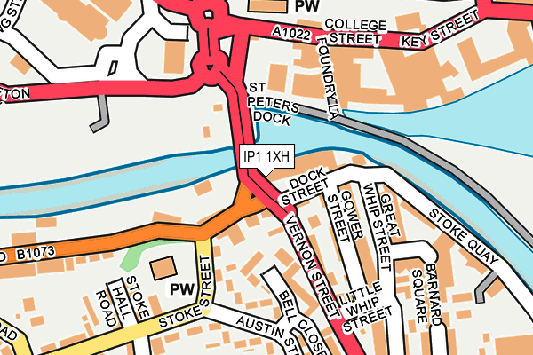 IP1 1XH map - OS OpenMap – Local (Ordnance Survey)