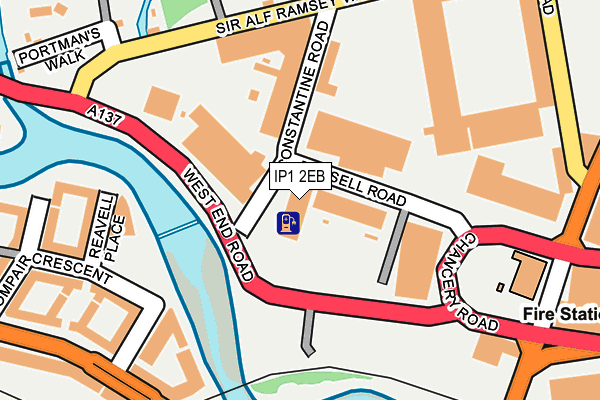 IP1 2EB map - OS OpenMap – Local (Ordnance Survey)